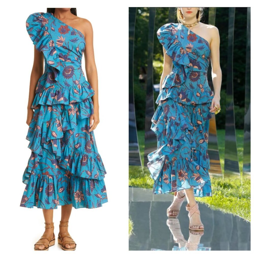 Ulla Johnson Ondine Dress in Lagoon, Size 14, NWT.
